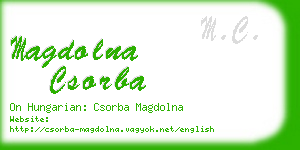 magdolna csorba business card